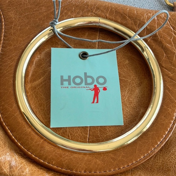 Hobo top grain caramel leather MSRP $158 Lizzie ( minor flaws) clutch/ handbag - Picture 5 of 13